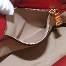 PRADA Tragetasche Leder Rot Gold Auth mr2039-25
