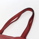 PRADA Tragetasche Leder Rot Gold Auth mr2039-14