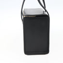 BURBERRY Nova Check Hand Bag Leather Black Silver Auth mr2041-4