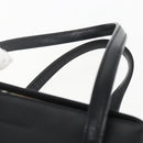 BURBERRY Nova Check Hand Bag Leather Black Silver Auth mr2041-8