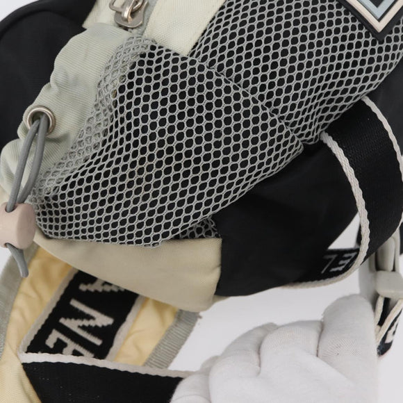 CHANEL Waist bag Canvas Black Silver CC Auth mr2042