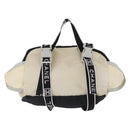 CHANEL Waist bag Canvas Black Silver CC Auth mr2042-2