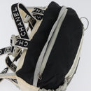 CHANEL Waist bag Canvas Black Silver CC Auth mr2042-6