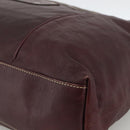 GUCCI Shoulder Bag Leather Bordeaux Silver 189678 Auth mr2047-14