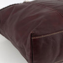 GUCCI Shoulder Bag Leather Bordeaux Silver 189678 Auth mr2047-15