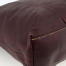 GUCCI Shoulder Bag Leather Bordeaux Silver 189678 Auth mr2047-9