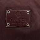 GUCCI Shoulder Bag Leather Bordeaux Silver 189678 Auth mr2047-17