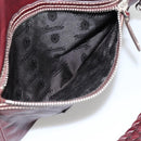 GUCCI Shoulder Bag Leather Bordeaux Silver 189678 Auth mr2047-23
