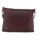 GUCCI Shoulder Bag Leather Bordeaux Silver 189678 Auth mr2047-2