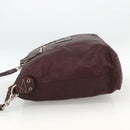 GUCCI Shoulder Bag Leather Bordeaux Silver 189678 Auth mr2047-3