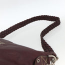 GUCCI Shoulder Bag Leather Bordeaux Silver 189678 Auth mr2047-8