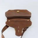 GUCCI Shoulder Bag Leather Brown Gold 409154 Auth mr2049-15