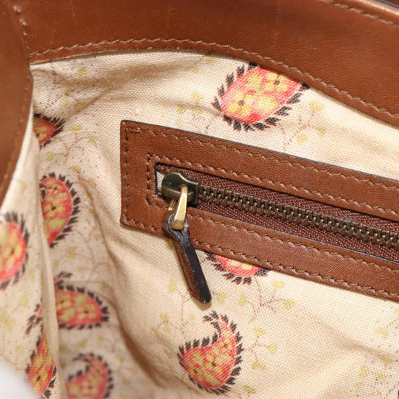GUCCI Shoulder Bag Leather Brown Gold 409154 Auth mr2049
