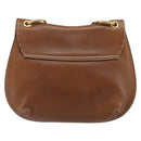 GUCCI Shoulder Bag Leather Brown Gold 409154 Auth mr2049-3