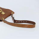 GUCCI Shoulder Bag Leather Brown Gold 409154 Auth mr2049-7