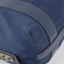 PRADA Hand Bag Nylon Blue Silver Auth mr2051-8