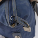 PRADA Hand Bag Nylon Blue Silver Auth mr2051-18