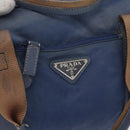 PRADA Hand Bag Nylon Blue Silver Auth mr2051-19