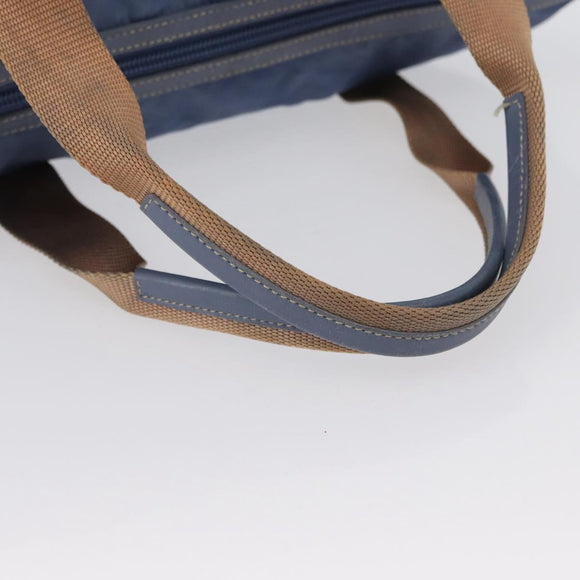 PRADA Hand Bag Nylon Blue Silver Auth mr2051