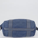 PRADA Hand Bag Nylon Blue Silver Auth mr2051-5
