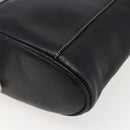 LOEWE Vanity Velazquez Hand Bag Leather Black Gold Auth mr2053-12