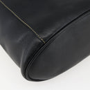 LOEWE Vanity Velazquez Hand Bag Leather Black Gold Auth mr2053-13