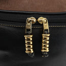 LOEWE Vanity Velazquez Hand Bag Leather Black Gold Auth mr2053-14