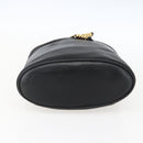 LOEWE Vanity Velazquez Hand Bag Leather Black Gold Auth mr2053-9