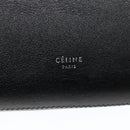 CELINE Studs Hand Bag Leather Black Silver Auth mr2054-10
