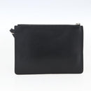 CELINE Studs Hand Bag Leather Black Silver Auth mr2054-20