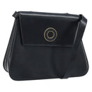 CELINE Hand Bag Leather 2way Black Gold Auth mr2055-1