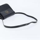 CELINE Hand Bag Leather 2way Black Gold Auth mr2055-9