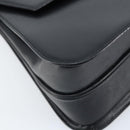 CELINE Hand Bag Leather 2way Black Gold Auth mr2055-17