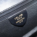 CELINE Hand Bag Leather 2way Black Gold Auth mr2055-11