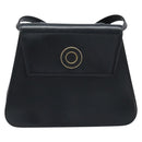 CELINE Hand Bag Leather 2way Black Gold Auth mr2055-13