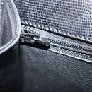 CELINE Hand Bag Leather 2way Black Gold Auth mr2055-24