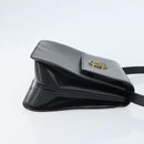CELINE Hand Bag Leather 2way Black Gold Auth mr2055-3
