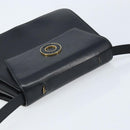 CELINE Hand Bag Leather 2way Black Gold Auth mr2055-6