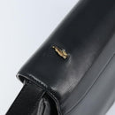 CELINE Hand Bag Leather 2way Black Gold Auth mr2055-7