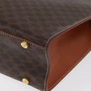 CELINE Macadam Canvas Hand Bag PVC Leather Brown Gold Auth mr2058-16