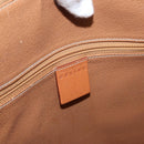 CELINE Macadam Canvas Hand Bag PVC Leather Brown Gold Auth mr2058-18