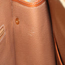CELINE Macadam Canvas Hand Bag PVC Leather Brown Gold Auth mr2058-20