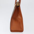CELINE Macadam Canvas Hand Bag PVC Leather Brown Gold Auth mr2058-4