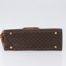 CELINE Macadam Canvas Hand Bag PVC Leather Brown Gold Auth mr2058-5