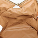 CELINE Macadam Canvas Boston Bag PVC Leather Brown Gold Auth mr2062-19