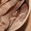 CELINE Macadam Canvas Boston Bag PVC Leather Brown Gold Auth mr2062-22