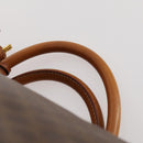 CELINE Macadam Canvas Boston Bag PVC Leather Brown Gold Auth mr2062-14