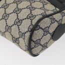 GUCCI GG Supreme Sherry Line Shoulder Bag PVC Navy Gold 120 02 004 Auth mr2064-15