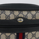 GUCCI GG Supreme Sherry Line Shoulder Bag PVC Navy Gold 120 02 004 Auth mr2064-18