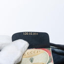 GUCCI GG Supreme Sherry Line Shoulder Bag PVC Navy Gold 120 02 004 Auth mr2064-12